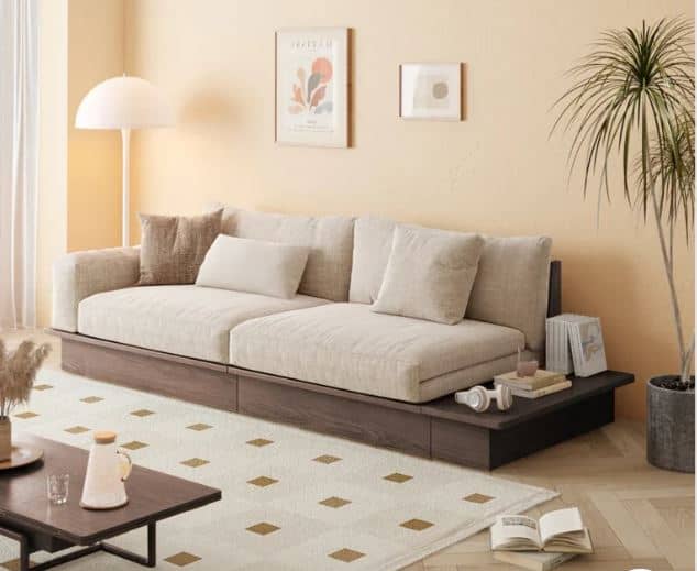 Zed Design Reyhaneh Modern Sofa Bed with Solid Natural Wood Frame, High-Density Foam & Turkish Fabric
