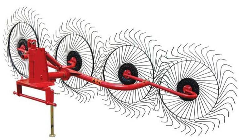 Solar hay rake