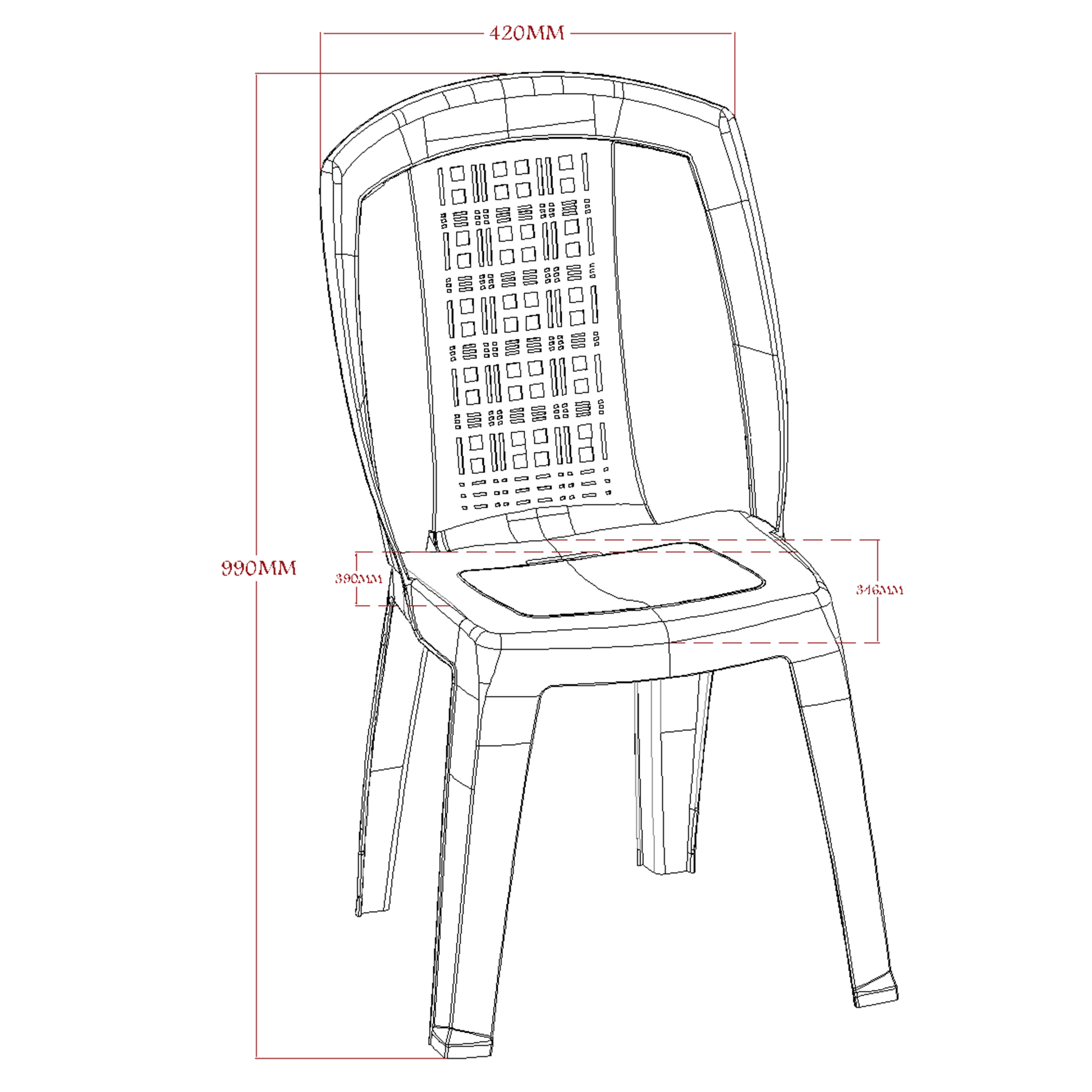 Armless Chair