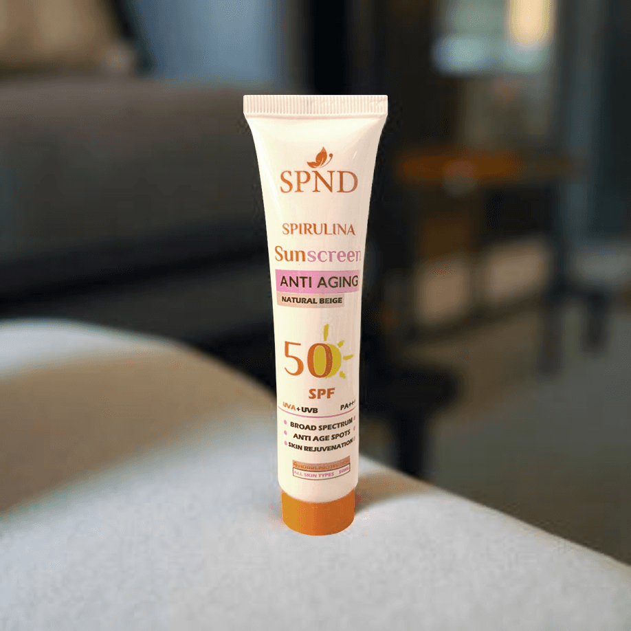 Spirulina Anti-Aging Sunscreen SPF50 Natural Beige