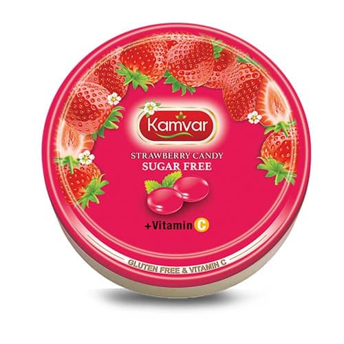 Sugar-Free Strawberry Candy with Vitamin C (Kamvar Brand)