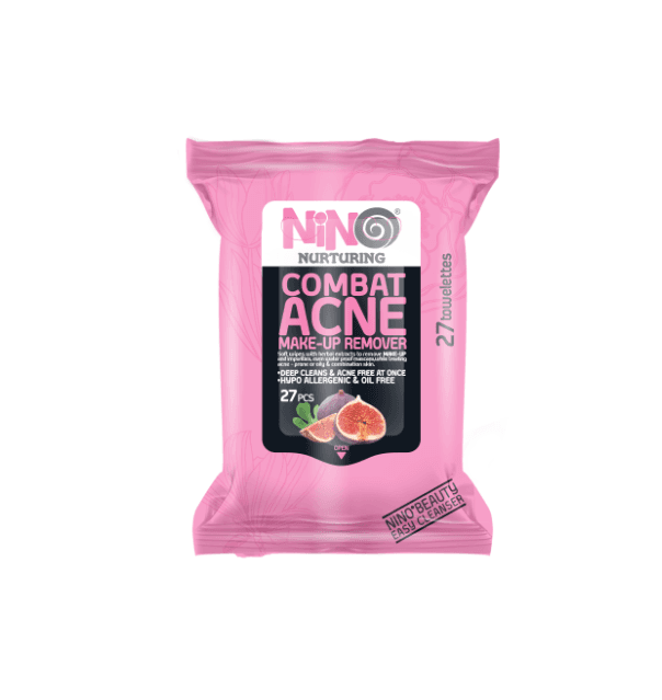 Anti-acne makeup remover wet wipes Nino, 27 sheets