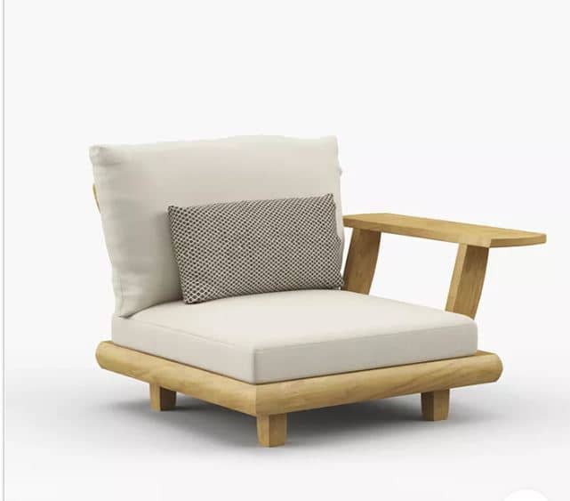 Zed Design Tina Modern L-Shaped Sectional Sofa Set with Solid Natural Wood Frame & High-Density Foam
