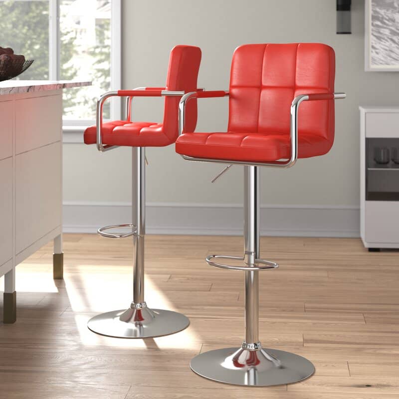 Open Jack Chair Model 508 - Silver Metal Base, Hydraulic Height Adjustment & 360 Swivel