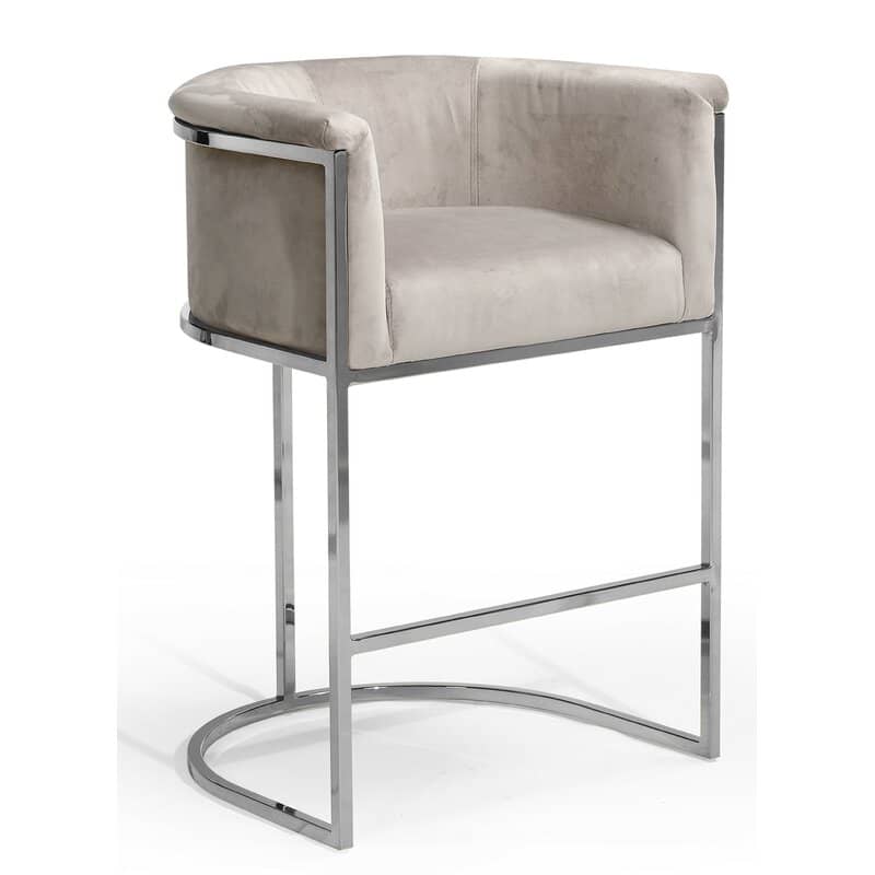 Silver Open Door Chair - Scratch-Resistant Metal Base & Ergonomic Design