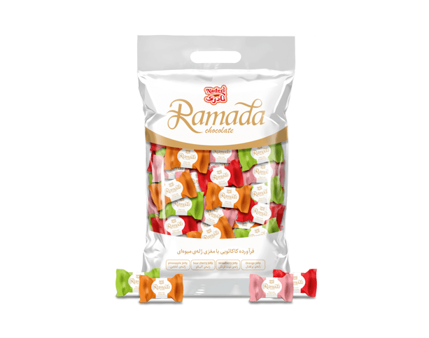 Ramada chocolate Filled with jelly 1000g(Orange flavor, Strawberry flavor, Sour cherry flavor, Pineapple flavor)