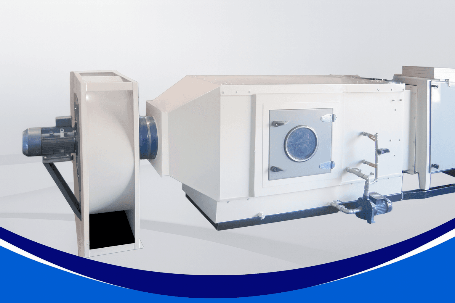 Industrial Evaporative Air Handling Unit with Integrated Hot Air Furnace (EconoPack Air Washer)