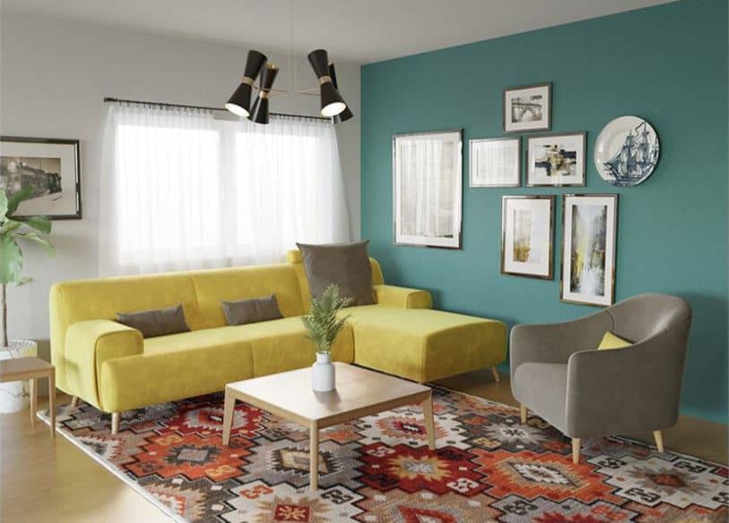 ZULA , Modern MDF Coffee Table with Angled Beech Wood Legs