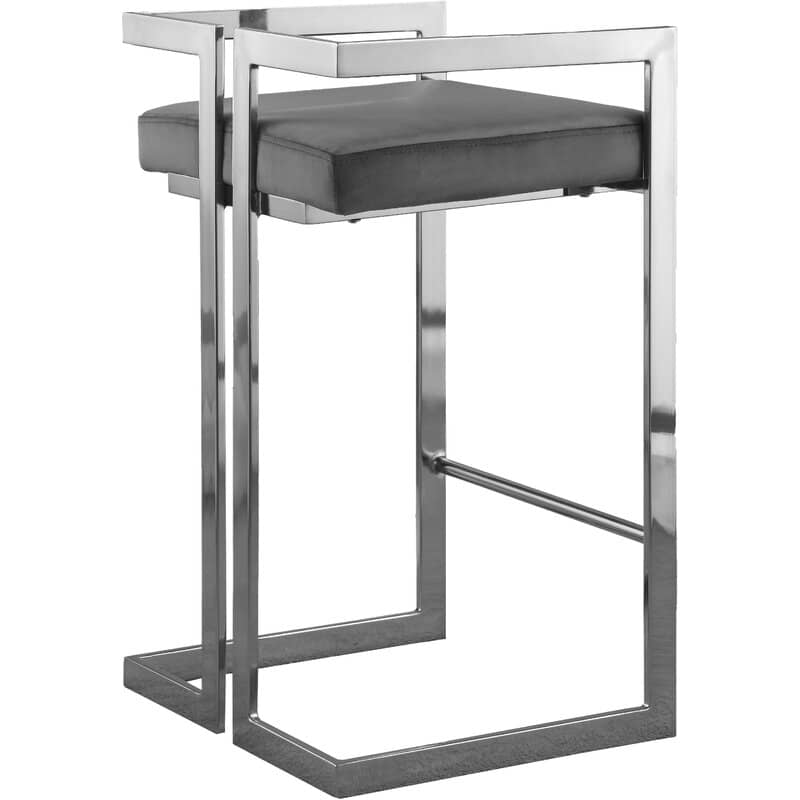 Open Naples Silver Chair - Modern Minimalist Design with Durable Metal Frame