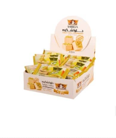 Shirreza Traditional Sweet Sesame Halva with Tahini 50g- 24 Pieces per Box