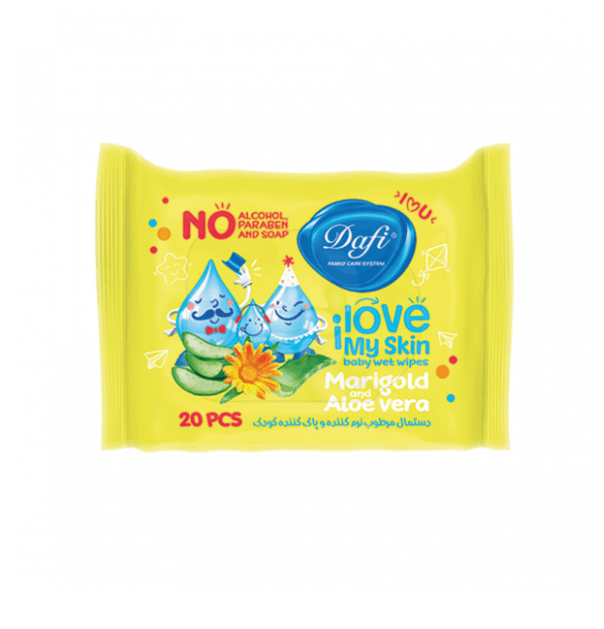Dafi Baby Softening Wet Wipes, 20 Sheets