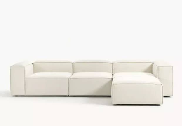Zed Design Minimalist Modular Puzzle Wooden Sofa with Solid Natural Wood Frame