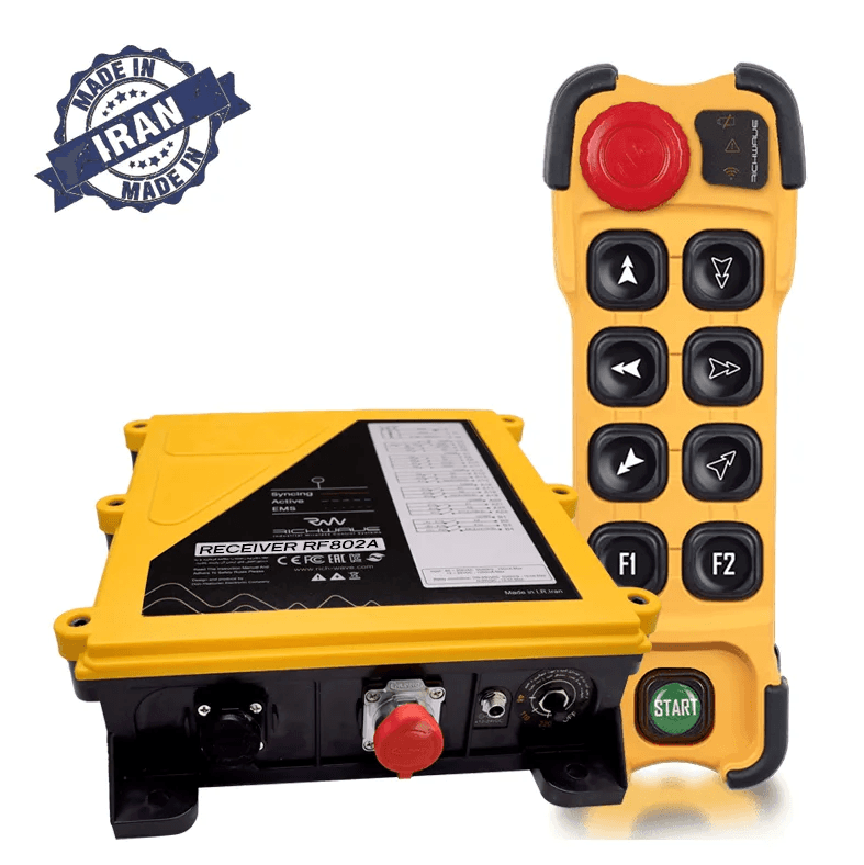 RichWave TF-RX/801A / TF-RX/802A 8-Button Single-Speed Overhead Crane Remote Control System