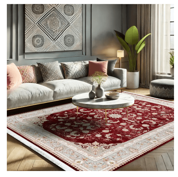 Pile Material Acrylic Rug, Classic Collection-Red 10ES0000