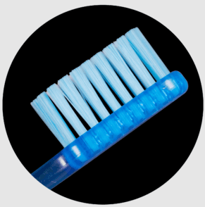 HiDent crystal medium toothbrush with cap