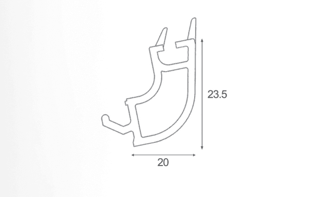 double-glazed glass glazing bead 70mm