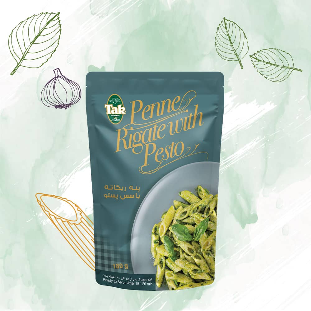 Tak Macaroon Penne Rigate with Pesto Sauce