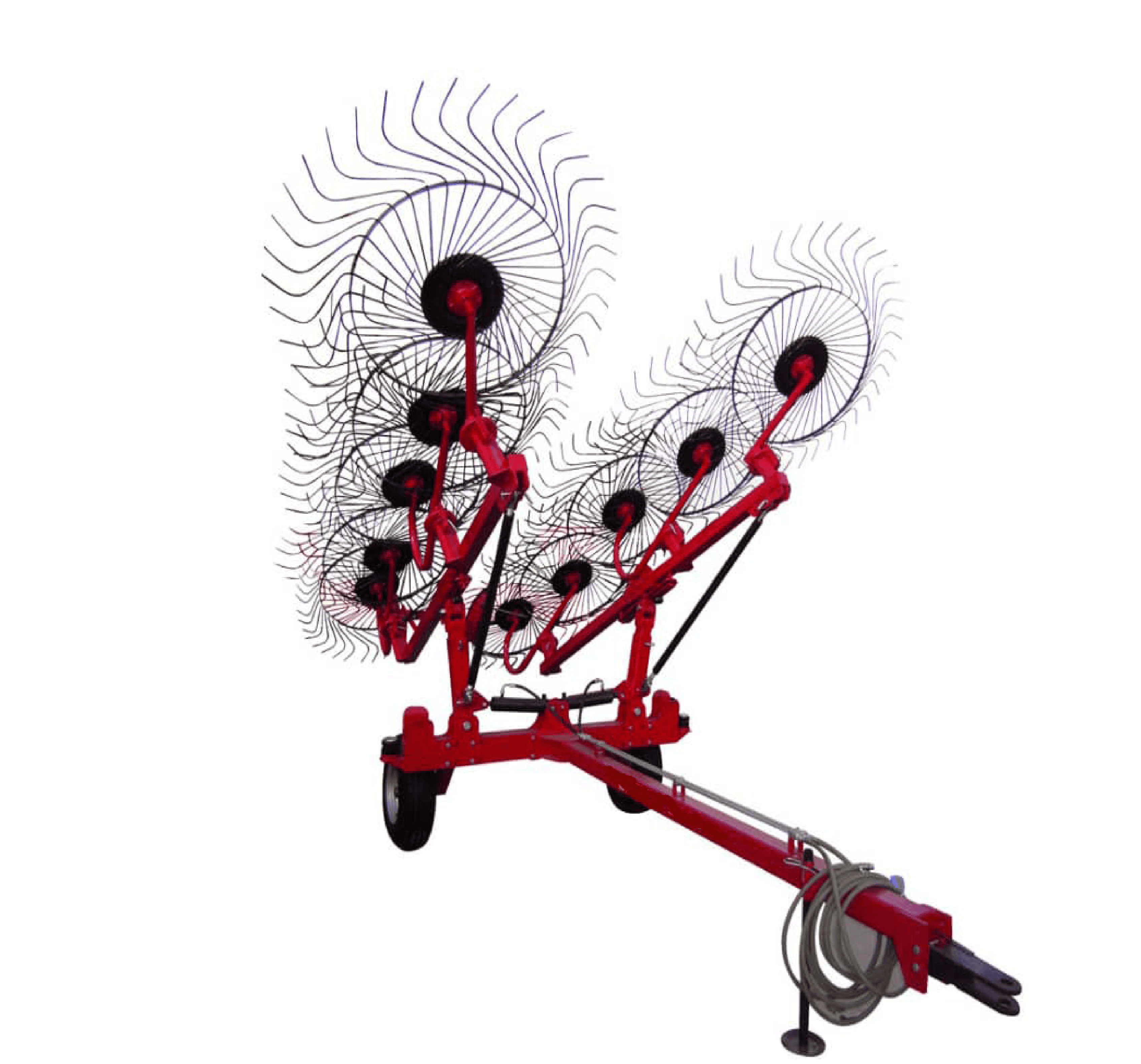 Solar hay rake