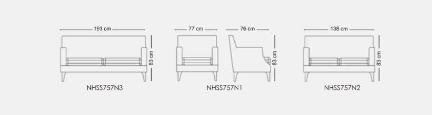 SENO Modern Compact Sofa , Wooden Frame & Molded Polyurethane Foam