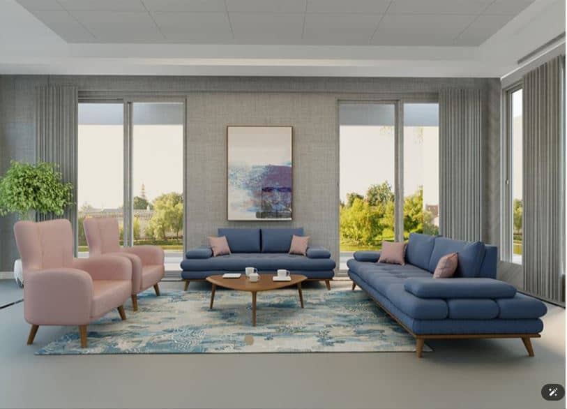 MASINA Adjustable Sectional Sofa ,Plywood Frame & High-Resilience Polyurethane Foam