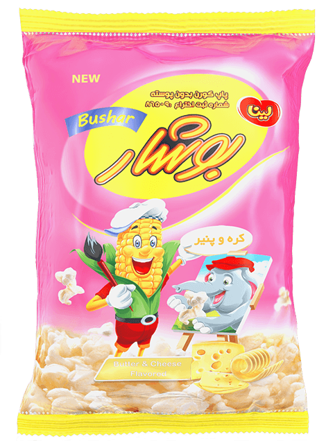 Cheese & Butter flavor Bushar Hulless Popcorn