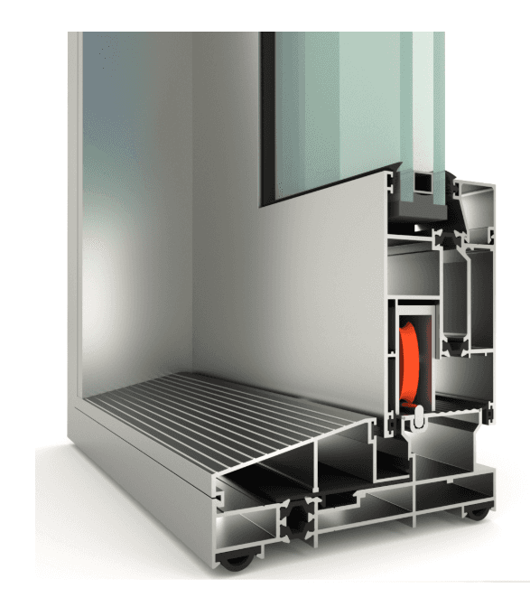 single rail lift and slide wiindow system and thermal break MTS 137