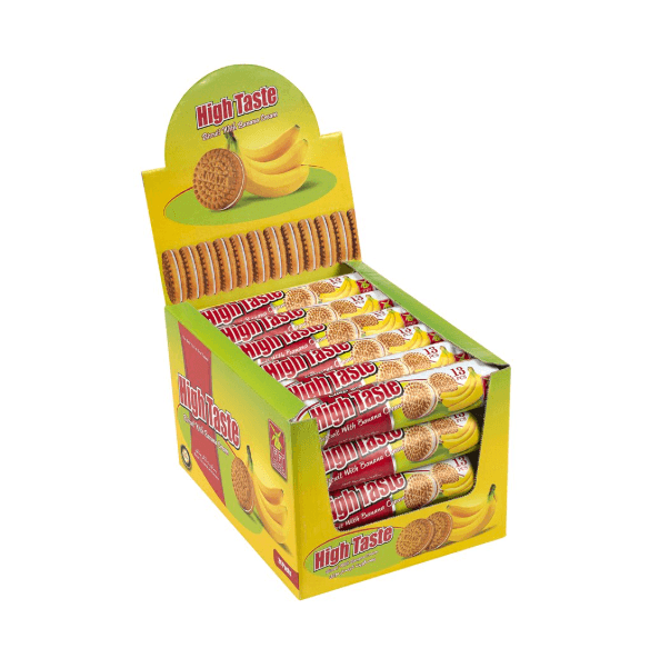 High Taste Sandwich Biscuit with Banana Cream Filling