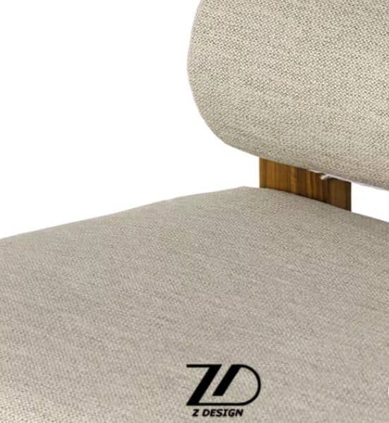 Zed Design Custom Solid Walnut Wood 2-Seater Upholstered Sofa with High-Density Foam & Custom Fabric