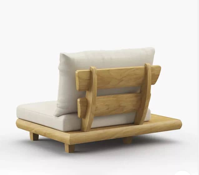 Zed Design Tina Modern L-Shaped Sectional Sofa Set with Solid Natural Wood Frame & High-Density Foam