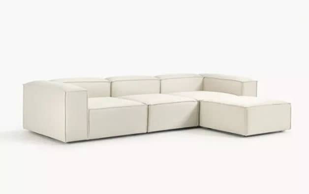 Zed Design Minimalist Modular Puzzle Wooden Sofa with Solid Natural Wood Frame