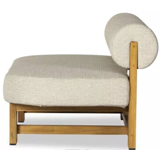 Zed Design Custom Solid Walnut Wood 2-Seater Upholstered Sofa with High-Density Foam & Custom Fabric