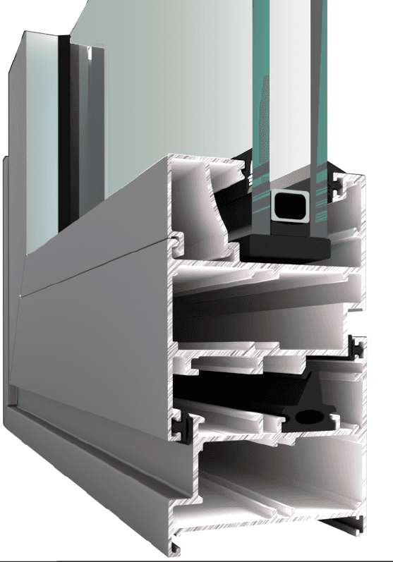 AH60 is non-thermal break window and door System