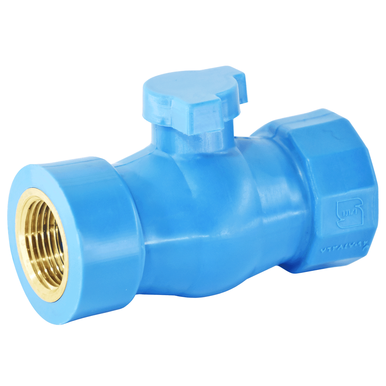 Brass double-acting shut-off valve (movable handle)