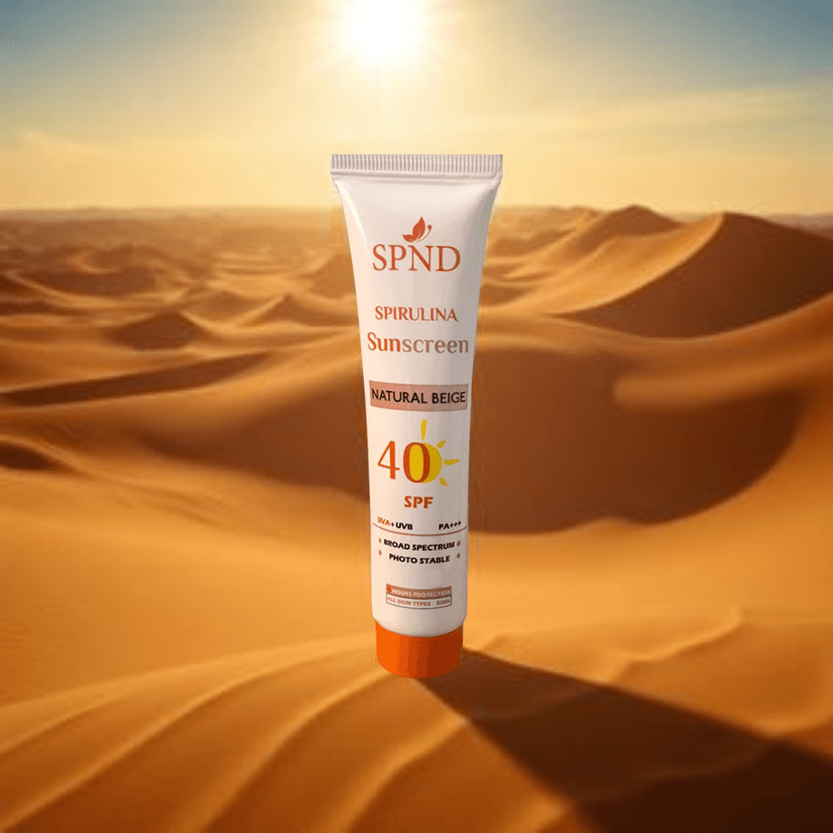 SPND SPF40 Spirulina Tinted Sunscreen Natural Beige