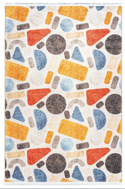 Pile Material Polyester-Polyogen Rug, Modern Collection -White 25AA0090