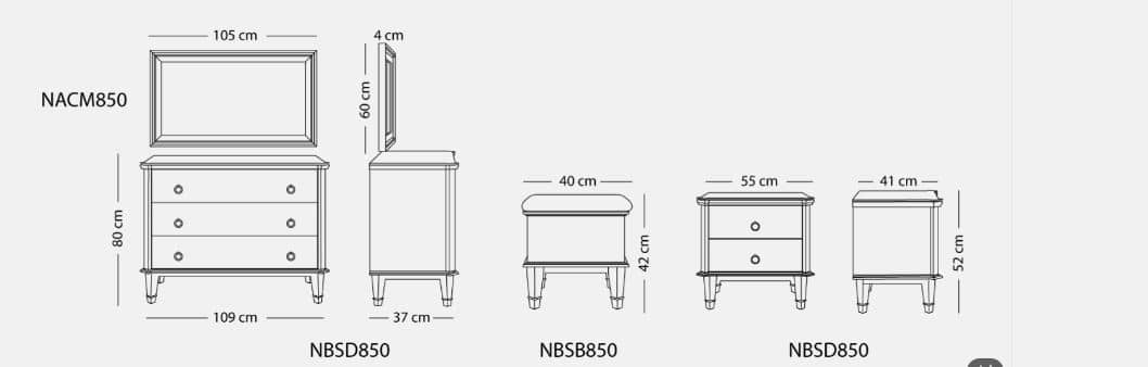 ZHIVAAR ,Upholstered Beech Wood Bedroom Set with Tufted Headboard