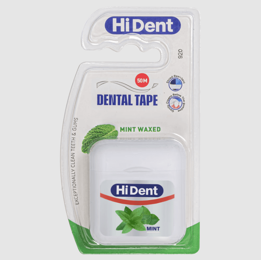 HiDent dental Floss with Cinnamon-mint Flavor (50 m)