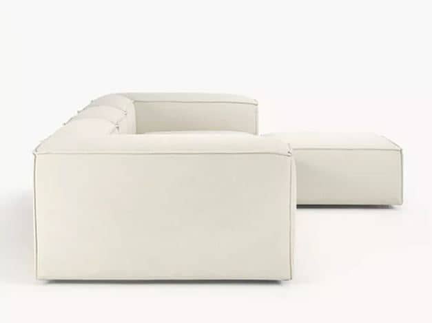 Zed Design Minimalist Modular Puzzle Wooden Sofa with Solid Natural Wood Frame