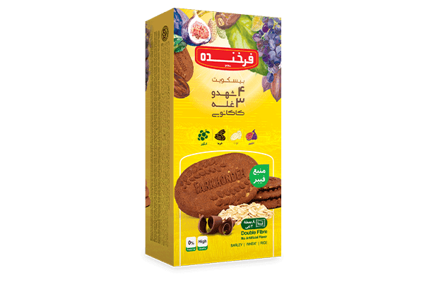 Farkhondeh Multi Cereals Biscuit with CocoaTaste-215gr